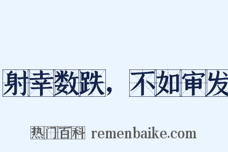 射幸数跌，不如审发是什么意思的图片